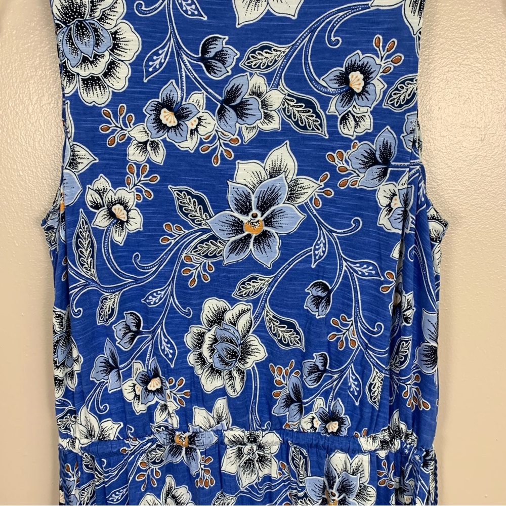 J.Jill Coastal Jersey Floral Tassel Detail Maxi Dress - Picture 4 of 14